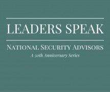 Leaders Speak: National Security Advisors